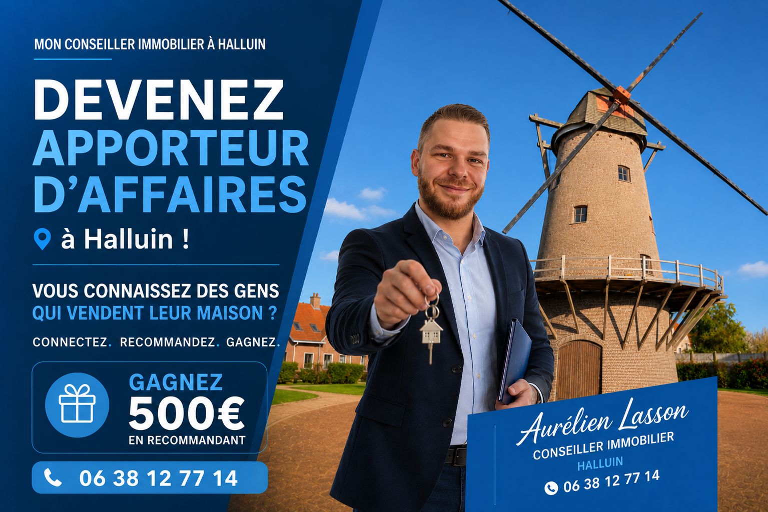 Devenez apporteur d'affaires immobilier à Halluin